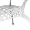 Patio Table White 59.1"x35.4"x28.3" Cast Aluminum