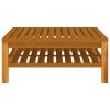 10 Piece Patio Lounge Set with Cream Cushion Solid Acacia Wood
