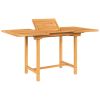 Extending Patio Table 43.3"-63"x31.5"x29.5" Solid Wood Teak