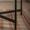 33"Modern Thread Design Round Coffee Table , MDF Table Top with Cross Legs Metal Base