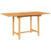 Extending Patio Table 43.3"-63"x31.5"x29.5" Solid Wood Teak