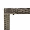 Patio Table with Wooden Top Gray 59.1"x35.4"x29.5" Poly Rattan