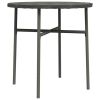 Tea Table Gray 17.7" Poly Rattan