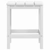 Patio Adirondack Table White 15"x15"x18.1" HDPE