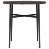 Tea Table Brown 17.7" Poly Rattan