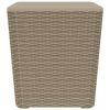 Patio Table with Removable Lid Light Brown Polypropylene