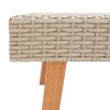 Patio Coffee Table Poly Rattan Beige