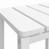 Patio Adirondack Table White 15"x15"x18.1" HDPE