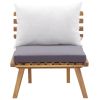 6 Piece Patio Lounge Set Solid Wood Acacia