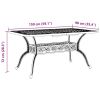 Patio Table White 59.1"x35.4"x28.3" Cast Aluminum