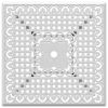 Patio Table White 31.5"x31.5"x29.5" Cast Aluminum