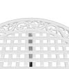 Patio Table White Ø35.4"x29.5" Cast Aluminum