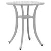 Patio Table White Ø18.9"x20.9" Cast Aluminum