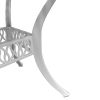 Patio Table White Ø35.4"x29.5" Cast Aluminum