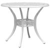 Patio Table White Ø35.4"x29.5" Cast Aluminum