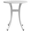 Patio Table White Ø18.9"x20.9" Cast Aluminum