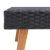 Patio Coffee Table Poly Rattan Black