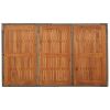 Patio Table with Wooden Top Gray 59.1"x35.4"x29.5" Poly Rattan