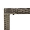 Patio Table with Glass Top Gray 35.4"x35.4"x29.5" Poly Rattan