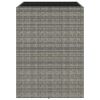 Bar Table with Glass Top Gray 41.3"x31.5"x43.3" Poly Rattan
