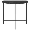Patio Table Black 31.5"x19.7"x29.5" Poly Rattan