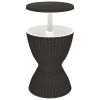 3-in-1 Ice Cooler Table Black Polypropylene