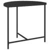 Patio Table Black 31.5"x19.7"x29.5" Poly Rattan