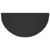 Patio Table Black 39.4"x19.7"x29.5" Poly Rattan