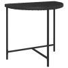 Patio Table Black 31.5"x19.7"x29.5" Poly Rattan