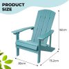 Folding Adirondack Chair Outdoor Wooden Accent Furniture Fire Pit Lounge Chairs for Yard