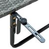 Patio Table Gray 23.6"x23.6"x15.7" Poly Rattan