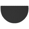 Patio Table Black 31.5"x19.7"x29.5" Poly Rattan