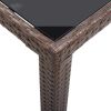 Patio Table Brown 48.4"x23.6"x29.1" Poly Rattan