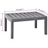 Patio Table Mocha 30.7"x21.7"x15" Plastic