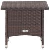 Tea Table Brown 19.7"x19.7"x18.5" Poly Rattan