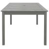 Patio Table Gray 78.7"x39.4"x29.5" Solid Wood Acacia