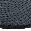 Balcony Table 23.6"x23.6"x12.5" Black Poly Rattan