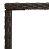 Patio Bar Table Brown 27.6"x27.6"x43.3" Poly Rattan and Glass