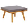 11 Piece Patio Lounge Set with Cushions Solid Acacia Wood