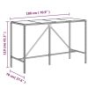 Bar Table with Glass Top Brown 70.9"x27.6"x43.3" Poly Rattan