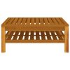 8 Piece Patio Lounge Set with Cream Cushion Solid Acacia Wood