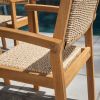 Mauricio 4-Piece Acacia Wood Dining Set with Stacking Chair