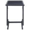 Patio Table Black 43.3"x20.9"x28.3" Glass and Poly Rattan
