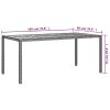 Patio Table 74.8"x35.4"x29.5" Poly Rattan and Acacia Wood Gray