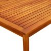 Patio Coffee Table 33.5"x33.5"x17.7" Solid Acacia Wood