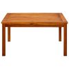 Patio Coffee Table 33.5"x33.5"x17.7" Solid Acacia Wood