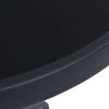 Patio Table Black 31.5" Steel and Glass