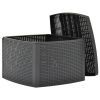 Side Table Anthracite 21.3"x21.3"x14.4" Plastic