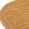 Patio Dining Table Ø35.4"x29.5" Solid Teak Wood