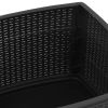 Patio Table Gray 20.9"x20.9"x15.7" Plastic